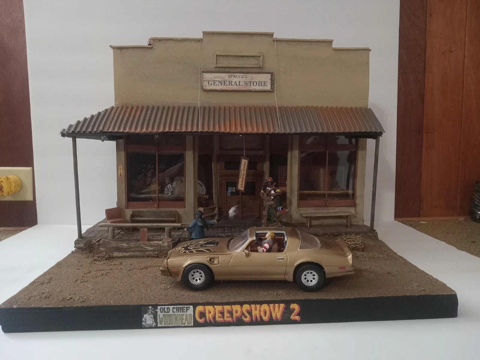 Creepshow 2 Old Chief Wood'nhead Spruce's General Store Diorama With Trans Am thumbnail 3