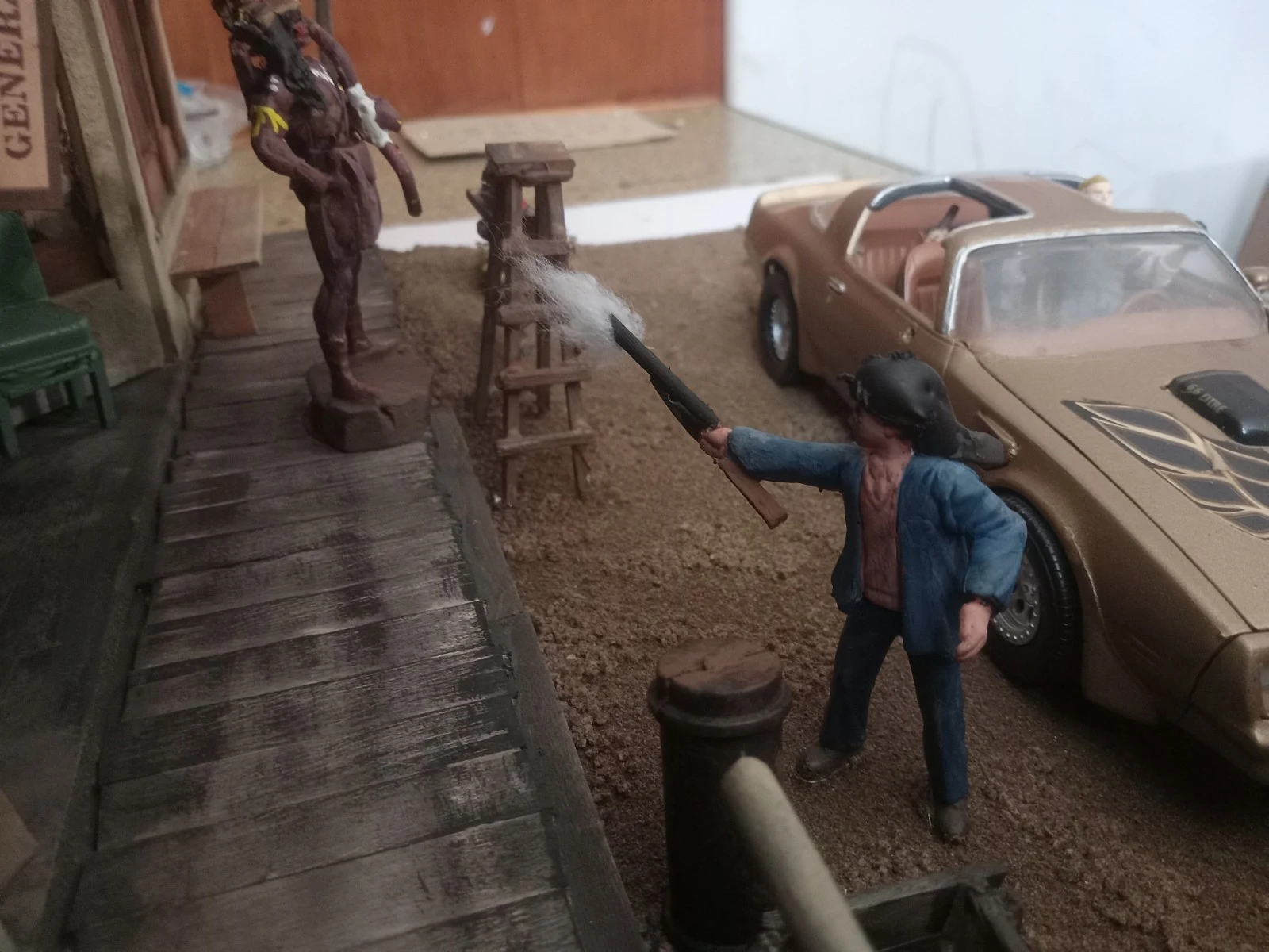 Creepshow 2 Old Chief Wood'nhead Spruce's General Store Diorama With Trans Am thumbnail 6