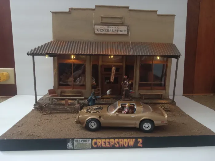 Creepshow 2 Old Chief Wood'nhead Spruce's General Store Diorama With Trans Am