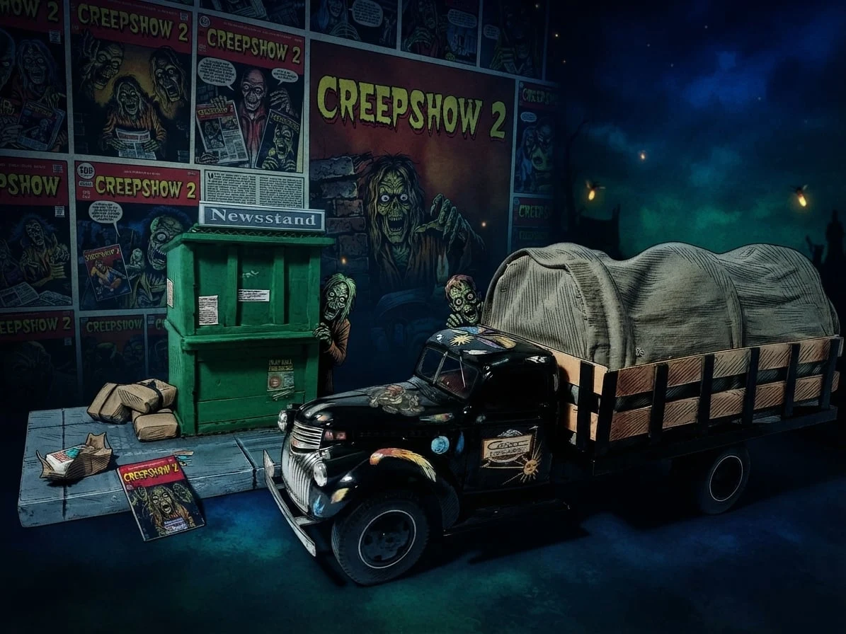 Creepshow 2 Comic Delivery Truck and Newsstand Diorama thumbnail 2