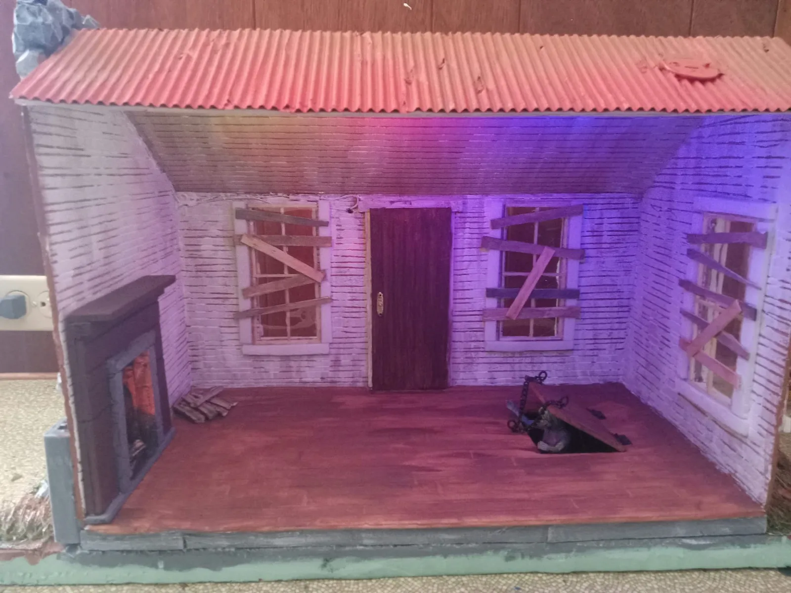 Evil Dead 2 Cabin Diorama 1:12 Scale Lights Up for 6 inch NECA Figures thumbnail 2