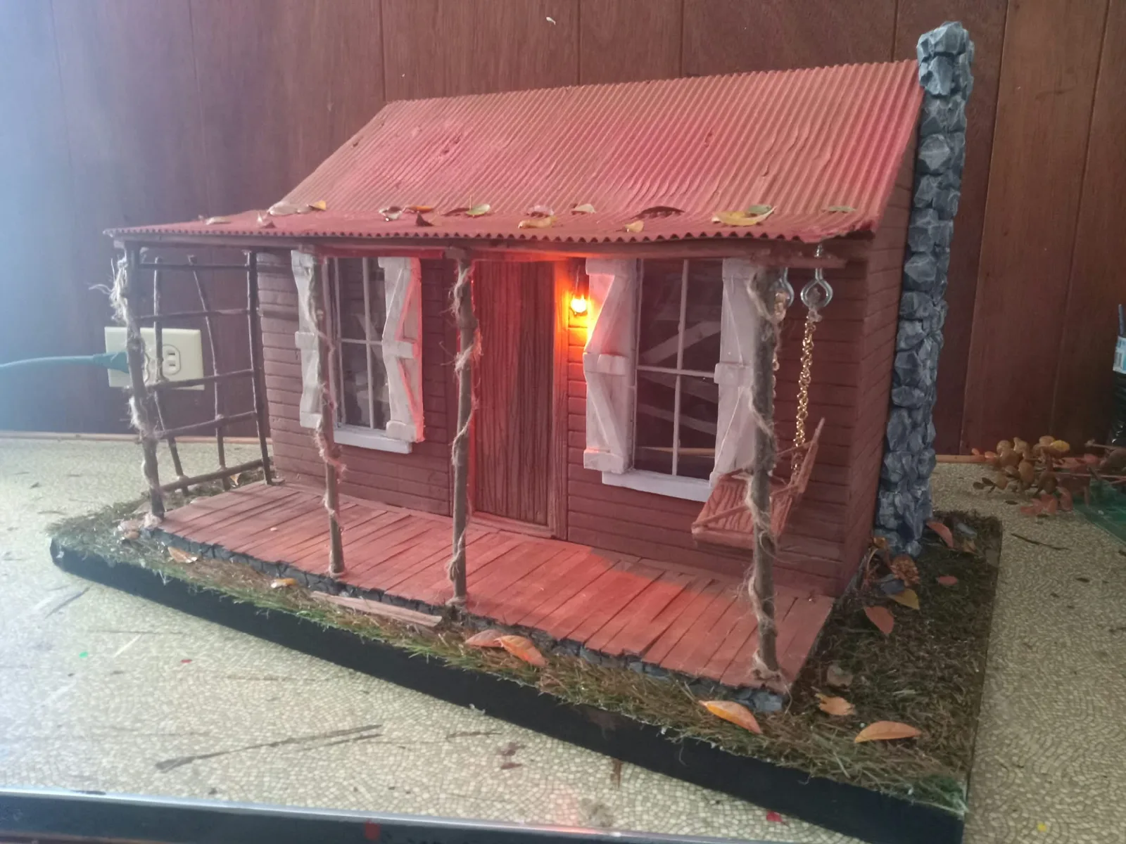 Evil Dead 2 Cabin Diorama 1:12 Scale Lights Up for 6 inch NECA Figures thumbnail 3