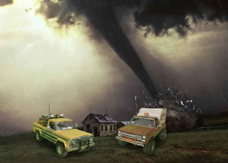 2 Custom 1:24 Scale Twister 1996 Movie Trucks. Revell. Jo's Yellow Jeep thumbnail 20