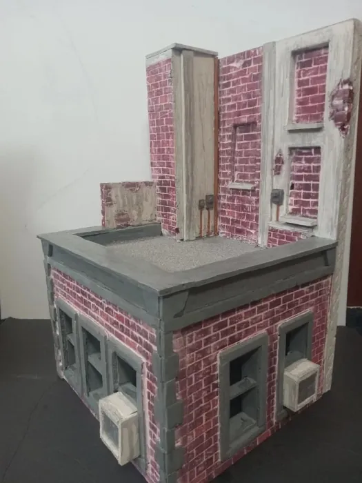 Urban Ruins — Post‑Apocalyptic Street Scene (1:12)